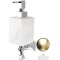 Дозатор для жидкого мыла Stil Haus Prisma PR30(18-BI) настенный, золотой матовый/белый - 1