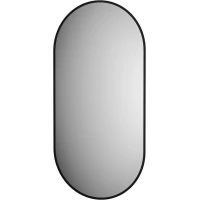 Зеркало Defesto Aura DF 2934 50x100 см, с LED-подсветкой, черный матовый