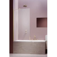 Шторка на ванну Radaway Idea Brushed Light Gold PNJ II 80 10001080-98-01 80 см, профиль светлое золото матовый, стекло прозрачное