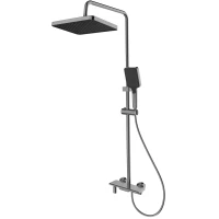 Душевая система Splenka S52.24.09 320x210 мм, со смесителем, графит матовый