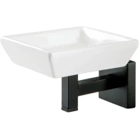 Мыльница Stil Haus Urania U09(23-BI) настенная, черный матовый/белый