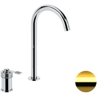 Смеситель для раковины Remer Atelier AL57LDO без донного клапана, золотой