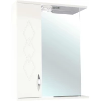 Зеркальный шкаф 65x72,2 см бежевый глянец/белый глянец L Bellezza Элеганс 4618610522070