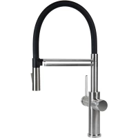 Смеситель для кухни Agger Elegant A3252522 с подключением к фильтру, гибким изливом, сатин