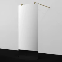 Душевая перегородка WasserKRAFT Vechte 60W40BG-MR 119,4 см, профиль золотой матовый, стекло зеркальное