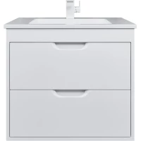 Тумба с раковиной Uperwood Modul 393020548 62 см, подвесная, белый матовый