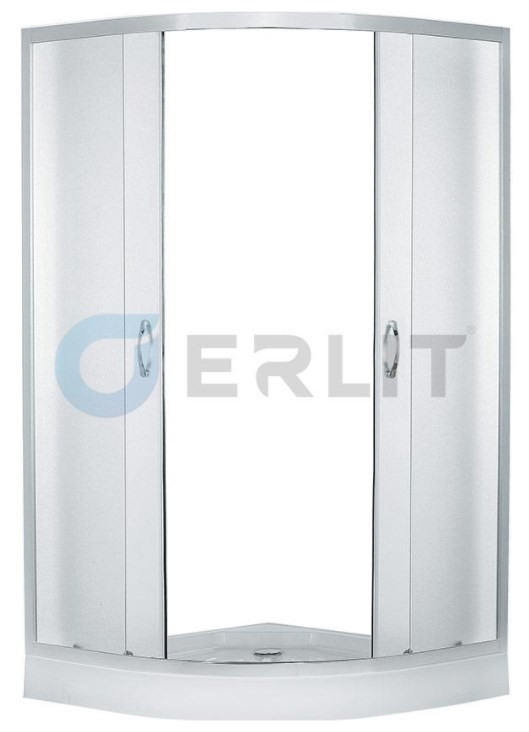 Душевой уголок с поддоном 80х80х195 см Erlit Comfort ER0508-C3 матовое стекло - фото 1
