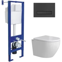 Комплект подвесной унитаз Berges Okus + система инсталляции Berges Atom Line 410 043393