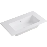 Раковина Onsen 18M-080-CX-GBI 80,5x46 см, накладная, белый глянец
