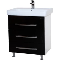 Тумба черный глянец/белый глянец 65 см Bellezza Рокко 4635311660047