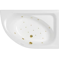 Акриловая ванна Whitecross Aquarella 0109.170110.100.RELAX.GL 170x110 см R, с гидромассажем, угловая, белый