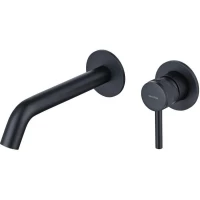 Смеситель для раковины Allen Brau Priority 5.31030-31 встраиваемый, без донного клапана, черный матовый