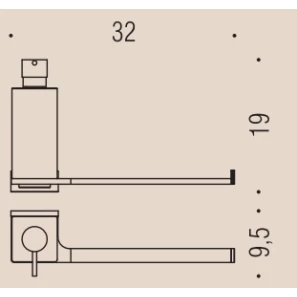 Изображение товара полотенцедержатель с дозатором 32 см colombo design look b1674.nm