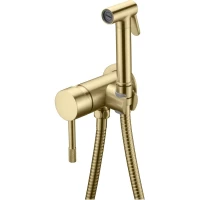 Гигиенический душ Boheme Uno 467-MG со смесителем, золотой матовый