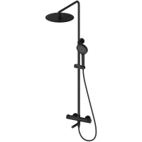 Душевая система Wonzon & Woghand WW-88739902-MB 300 мм, с термостатом, черный матовый