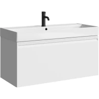 Тумба под раковину Aqwella 5 Stars Pure PUR0110WM 99,2 см, подвесная, белый матовый