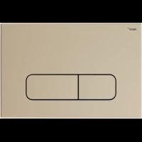 Кнопка смыва Рехау Nova Ellipse 001 19102151001 для инсталляции, золотой матовый