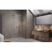 Душевая перегородка Radaway Modo X II Brushed Copper 85 389285-93-01 84,5 см, профиль медь матовая, стекло прозрачное