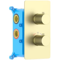 Термостат для ванны Aquatek Европа AQ1393BG встраиваемый, золотой матовый