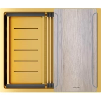 Кухонная мойка Paulmark Next-Multi Sink PM785445-BG 54x45 см, золотой матовый 