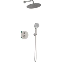 Душевой комплект Lemark Beluga LMF-8065B-BN 300 мм, с термостатом, никель матовый