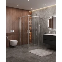 Душевой уголок Cezares Molveno MOLVENO-AH-22-130/120-C-Cr-IV 130x120 см, профиль хром, стекло прозрачное