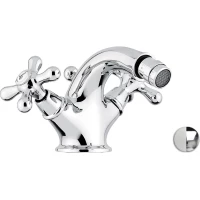 Смеситель для биде Emmevi Deco Classic 12014/BC с донным клапаном, хром/белый