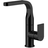 Смеситель для раковины Gessi Via Manzoni 47123#299 с донным клапаном, черный матовый