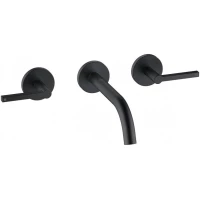 Смеситель для раковины Kludi Nova Fonte Puristic 201443915 встраиваемый, без донного клапана, черный матовый