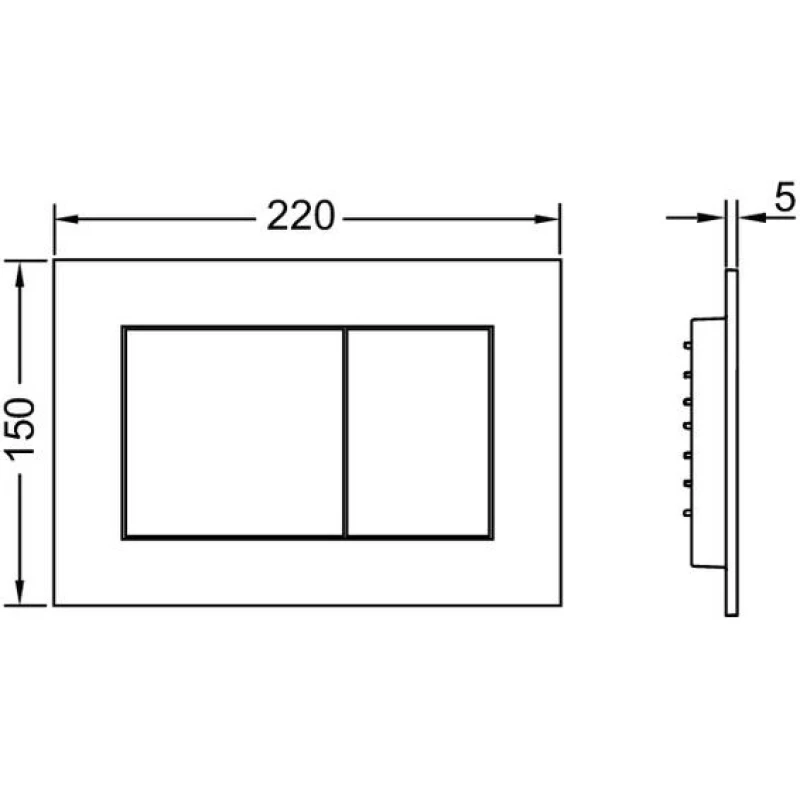 Комплект подвесной унитаз + система инсталляции Tece TECEone K440407.WC2