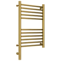 Полотенцесушитель электрический 600x400 золотой МЭМ левый, перемычка прямая Сунержа Богема 3.0 03-5804-6040
