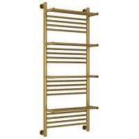 Полотенцесушитель водяной 1200x500 состаренная бронза Сунержа Богема с полкой+ 05-0224-1250