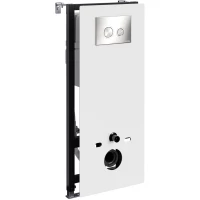 Инсталляция для унитаза WasserKRAFT Abens 20 20TLT.010.ME.WH.BN01 с кнопкой смыва, никель