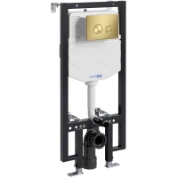 Инсталляция для унитаза WasserKRAFT Vils 56 56TLT.010.ME.MG01 с кнопкой смыва, золотой матовый