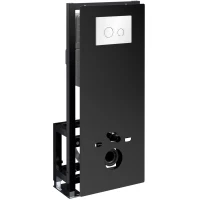 Инсталляция для унитаза WasserKRAFT Glan 66 66TLT.010.ME.BL.WH01 с кнопкой смыва, белый/хром/белый