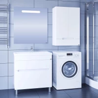 Комплект мебели белый глянец 81,5 см Санта Лондон 224007L + FOCTEP80 + 900520