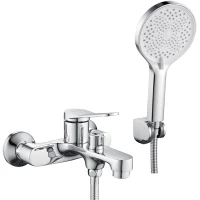 Смеситель для ванны Shevanik S6202 с душевым гарнитуром, хром