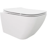 Унитаз подвесной Ceruttispa Mimi Aria CT8919 безободковый, с сиденьем микролифт, белый матовый