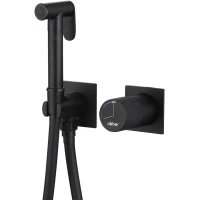 Гигиенический душ Abber Rund AF8725B CoolStart, со смесителем, черный матовый