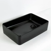 Раковина-чаша CeramaLux 6250MB 51x34,5 см, накладная, черный матовый