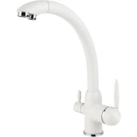 Смеситель для кухни Viko V-5244 с подключением к фильтру, белый