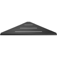 Полка для ванной Grocenberg AC0096BL 20x20 см, угловая, черный матовый