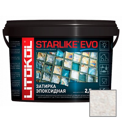 

Затирка Litokol STARLIKE EVO S.102 BIANCO GHIACCIO 2,5кг.