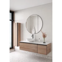 Комплект мебели Armadi Art Quatro Willow 790-M2-140-W-A + 792-140-W + 801-MW + 545-100-GM 141 см L, подвесной, со столешницей, ива