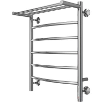 Полотенцесушитель электрический Terminus Классик с полкой П6 4670078531391 650x532, ТЭН правый, хром