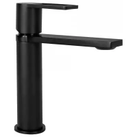 Смеситель для раковины Rea Flip REA-B2005 без донного клапана, черный матовый