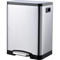 Мусорное ведро Nofer 09112.S 30л, с педалью, нержавеющая сталь