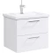 Комплект мебели белый глянец 60,5 см Aqwella Manchester MAN01062 + 4640021060773 + MC.04.06 - 4