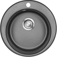 Кухонная мойка Emar Quartz EMQ-1475.C 47,5x47,5 см, оникс