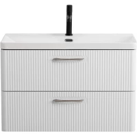 Тумба под раковину BelBagno Due DUE-800-2C-SO-BM-P 80,6 см, подвесная, белый металлик